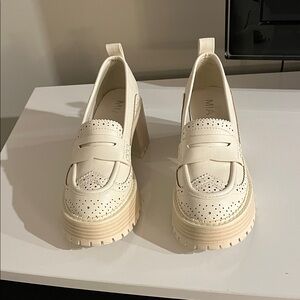 MIA Deena Platform Lug Sole Loafers Chunky Block Heel Normcore Preppy Collegiate